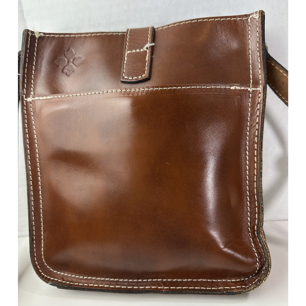 Patricia Nash Venezia Pouch Crossbody Purse Leather Map Print Bag in Brown - Picture 16 of 16